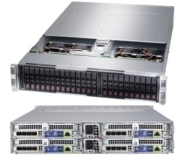 Supermicro Platforma AMD H12DST-B, CSV-217BHQ+-R2K22BP, DP, SATA 2U 4 Nodes 2.5''